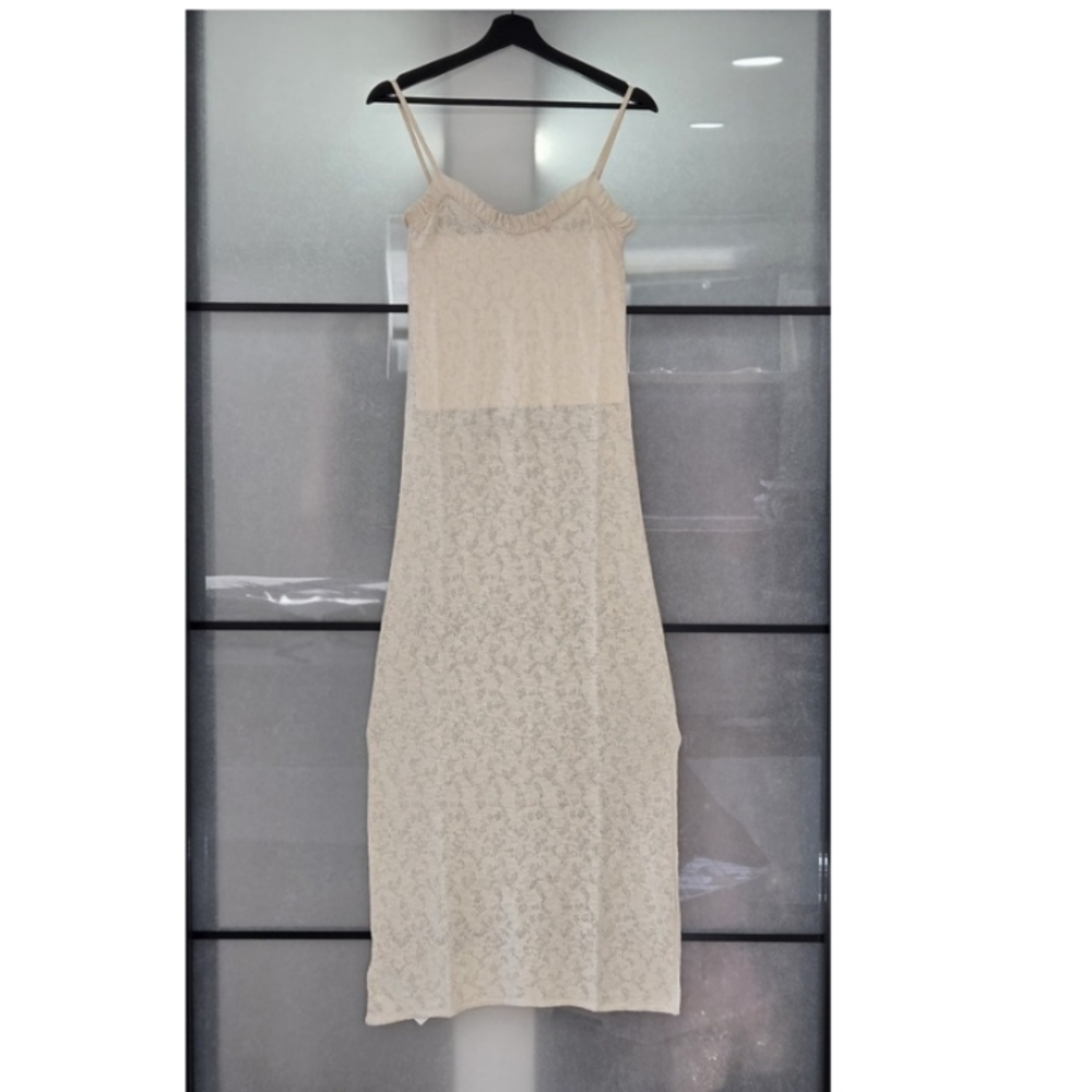 Mango Cream Maxi Dress